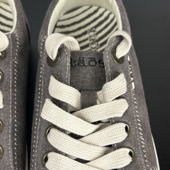 Taos Shoes Womens 5.5 Star Casual Low Top Lace Up Sneakers STA-12844 Gray Round - Picture 4 of 11